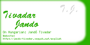 tivadar jando business card