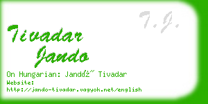 tivadar jando business card